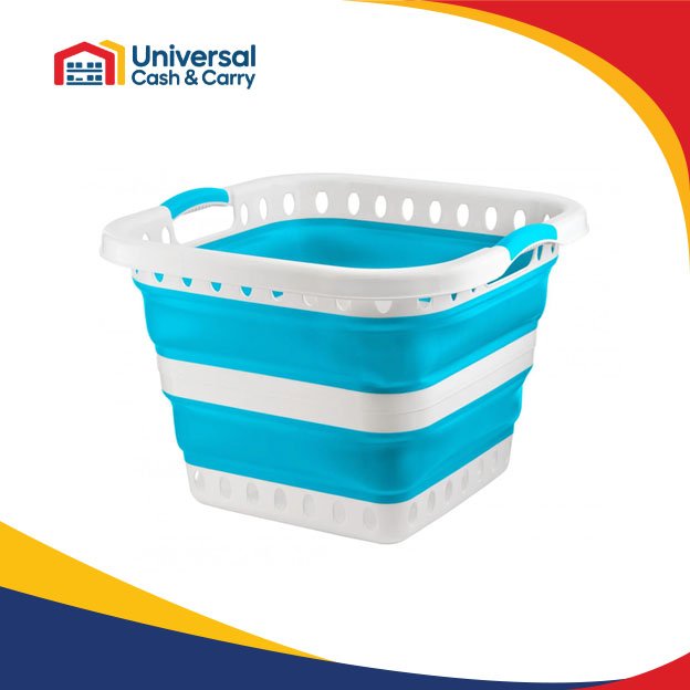 H+ Collapsible Laundry Basket (39L) – BLUE
