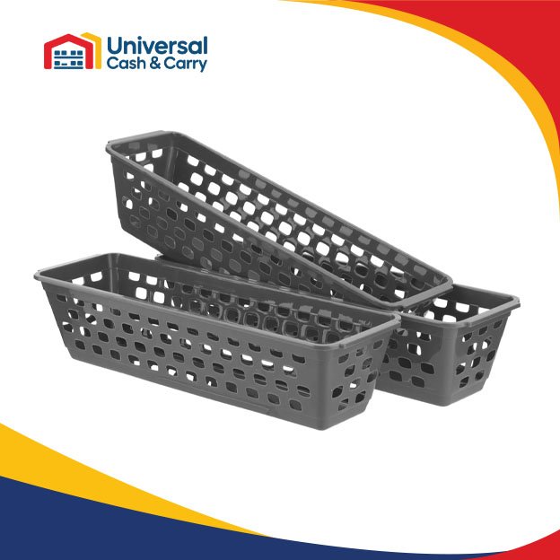 H+ Long Rectangular Storage Baskets – 3 PC