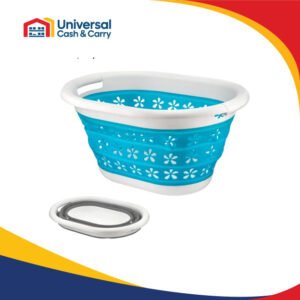 H+ 16lt Collapsible Oval Laundry Basket