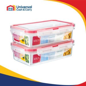 K- 2pk Rect Click & Close Containers 500ml & 500ml