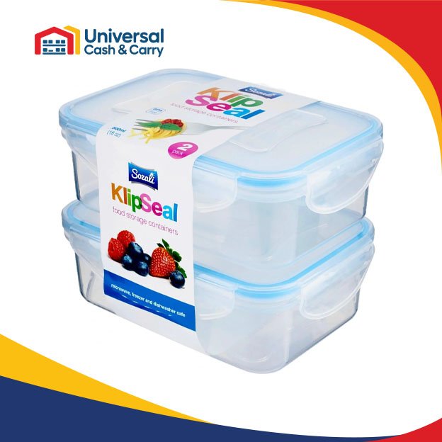 SZ – 2pk 500ml Rectanglar KlipSeal Container