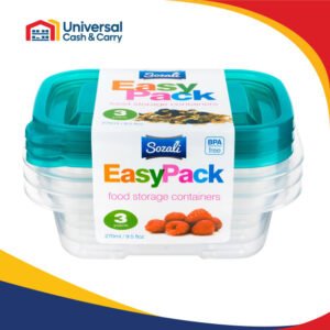 SZ – 3pk Rectangular Containers 270 ml