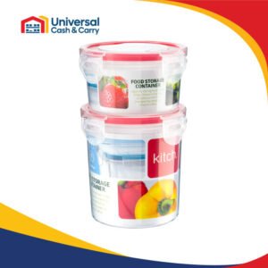 K-2pk Round Click & Close Containers 300ml & 550ml