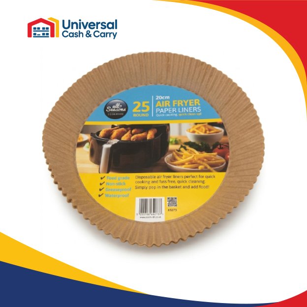 AS – 25pk Round Air Fryer Liners – 20 cm