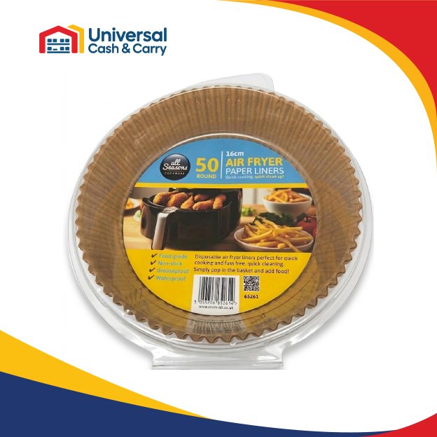 AS – 50pk Round Air Fryer Liners in Box – 16 cm