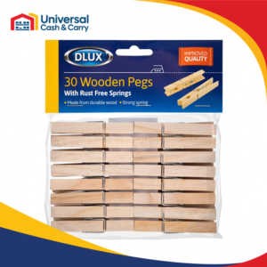 DL – 30 Wooden Pegs – Rust-free Springs