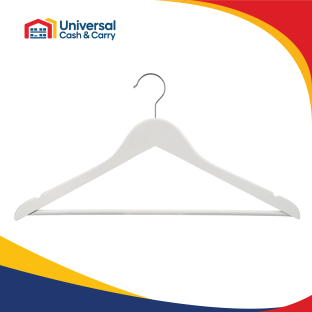 H+ 5 Ultra Premium White Wooden Hangers – No cards - Image 2