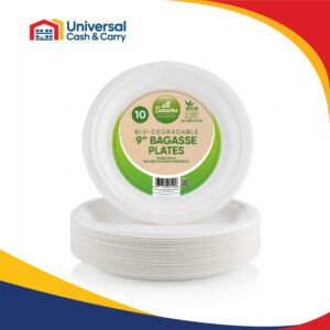 AS – 10pk Bagasse Plates – 9 inch