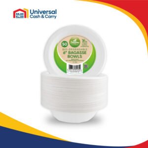 AS – 50pk Bagasse Bowls – 6 inch, 12oz