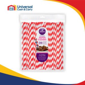 AS 250 PK Striped Paper Straws – (Biodegradable)