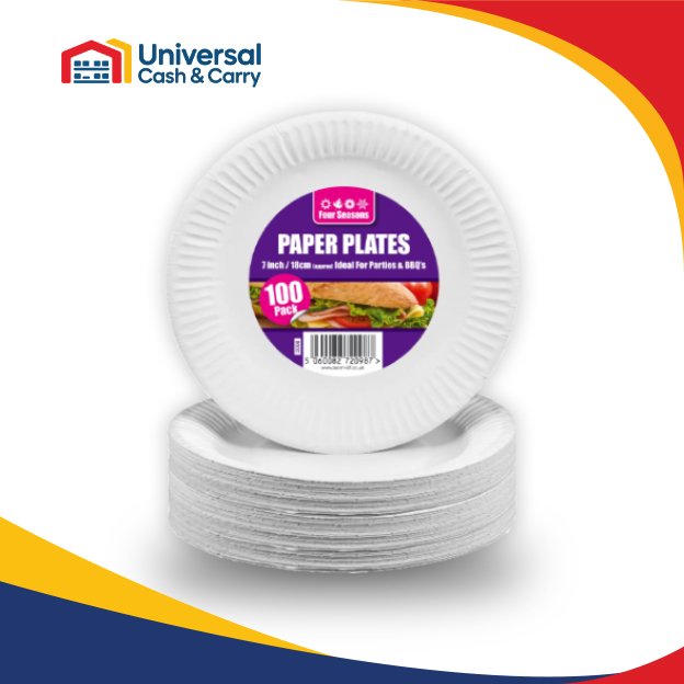 FS – 100pk 18cm 7″ Paper Plate