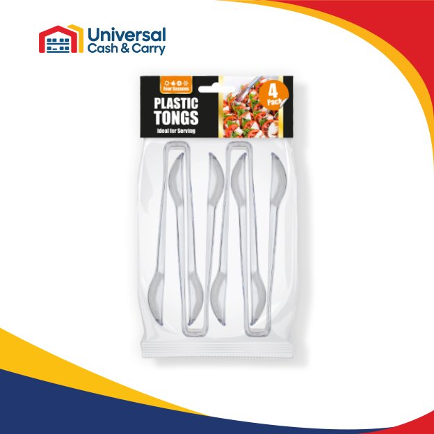FS – 4pk plastic tongs 56g/bag