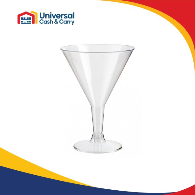 AS – 6pk Clear Plastic Martini Glasses (200ml)