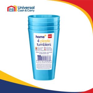 H+ 4pk12cm Plastic Tumbler – Mixed Colours