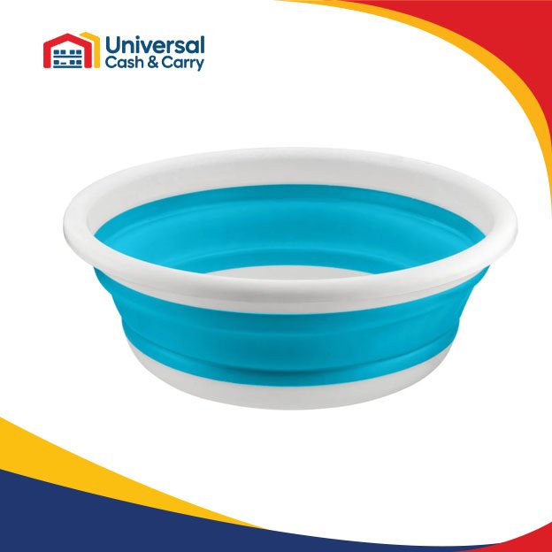 H+ Collapsible Round Wash Basin 38cm – BLUE