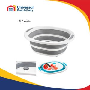 H+ Collapsible Washing up Bowl with Plugged Drain