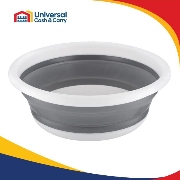 H+ Small Collapsible Round Wash Basin 32cm -GREY