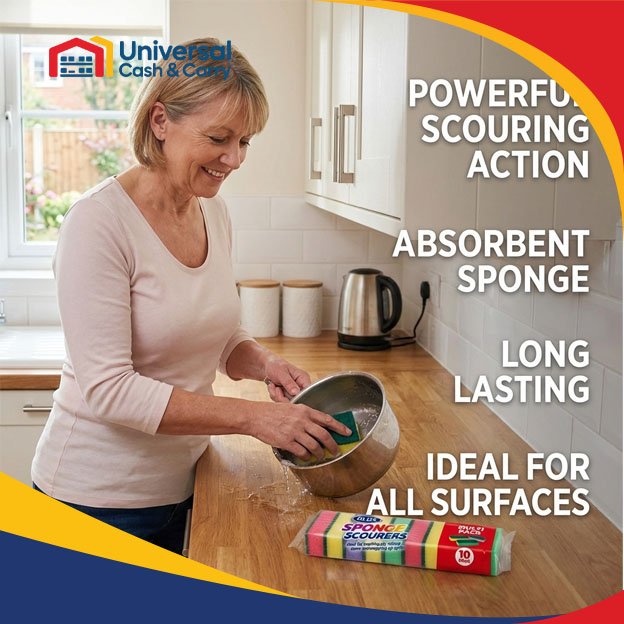 DL – 10pk Sponge Scourers - Image 2