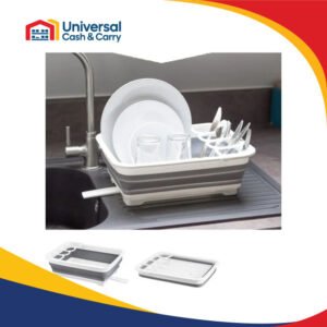 H+ Collapsible Dish Rack with Draining Extension