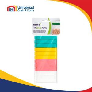 H+ 12pc Bag Clips – Green Yellow Pink White