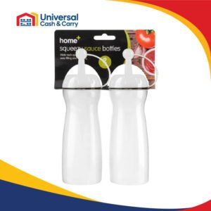 H+ 2pk Squeezy Sauce Bottles – White Lids