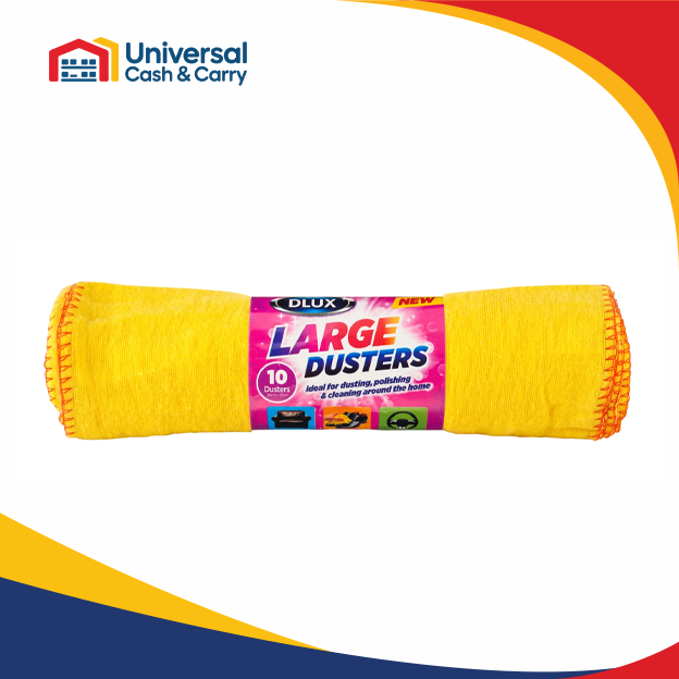 DL – 10pk Cotton Yellow Dusters 30cm x 33cm