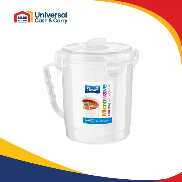 SZ Microwave Soup Mug with Vented Lid 650ml