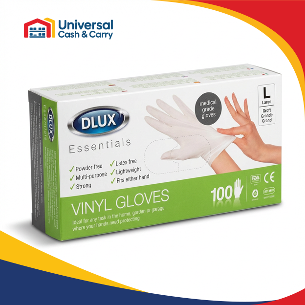 DL – 100pk Latex Gloves – Powder Free – X-Large