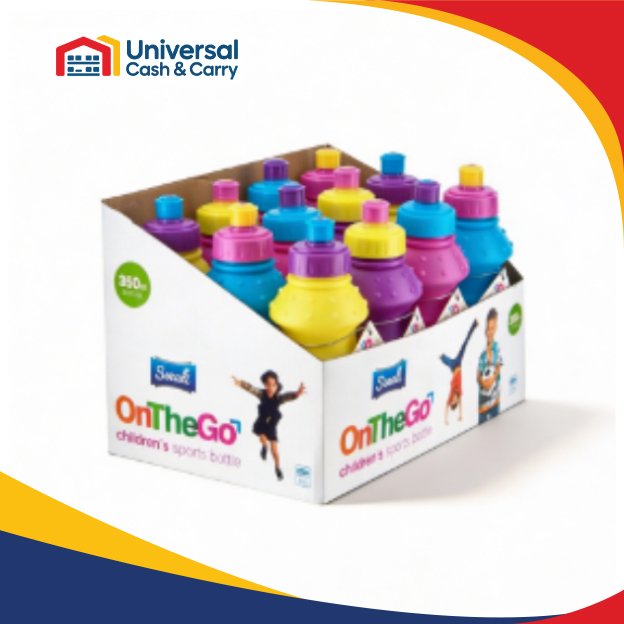 Kids 350ml Sports Bottle Mix Cols PDQ Display Box - Image 2