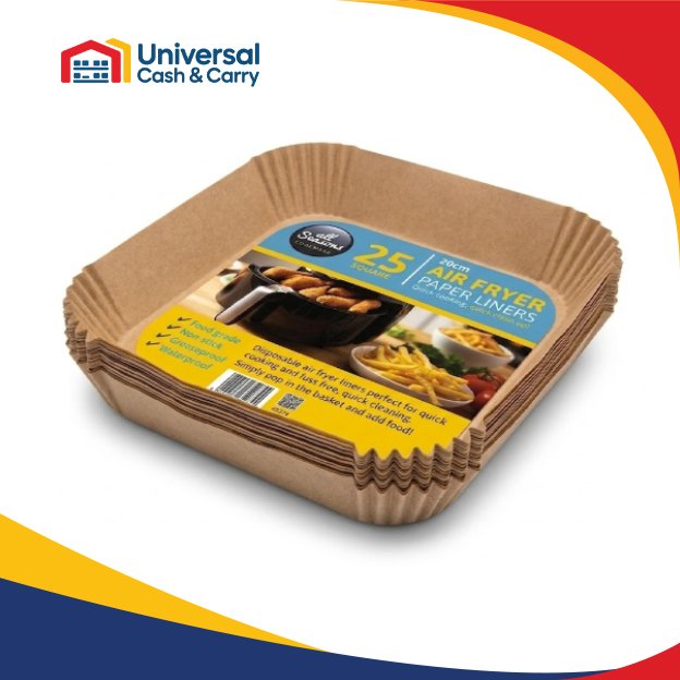 AS – 25pk Square Air Fryer Liners – 20 cm - Image 2