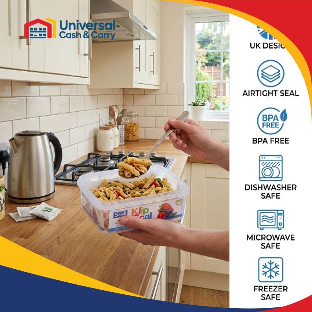 500ml Rectangular Klipseal Container - Image 2