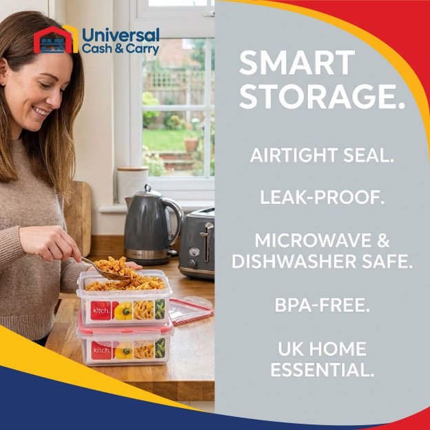 K – 2pk Square Click & Close Containers 700ml - Image 3
