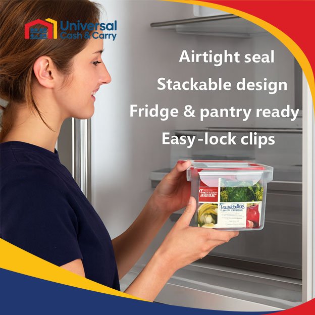 K- 2pk Square Click & Close Containers 250ml&400ml - Image 2
