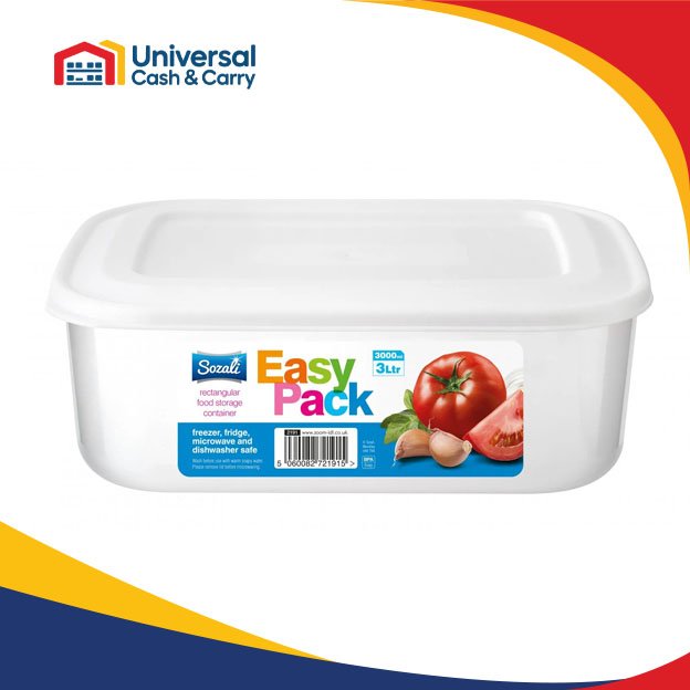 SZ – 3 Litre Easy Close Container (Clear & Blue) - Image 2
