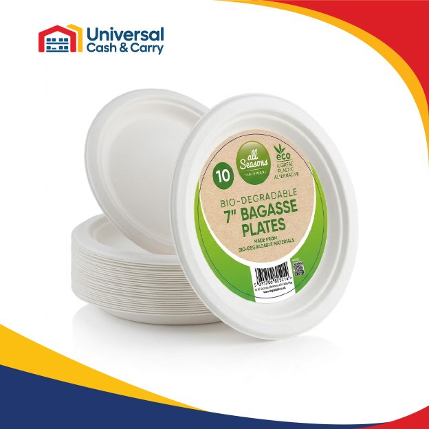 AS – 15pk Bagasse Plates – 7 inch - Image 2