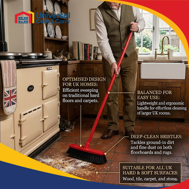 DL – Red Broom Hard W/Handle - Image 3