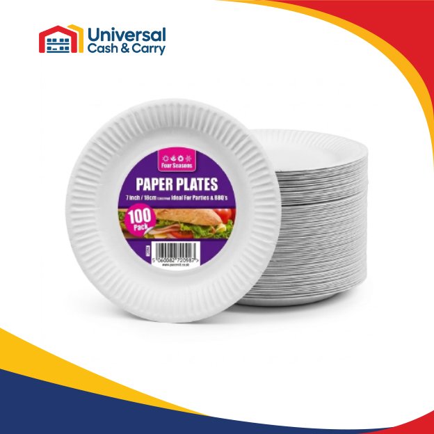 FS – 100pk 18cm 7″ Paper Plate - Image 2