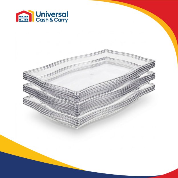 FS – 3pk Small Rectangle Plastic Plate - Image 2