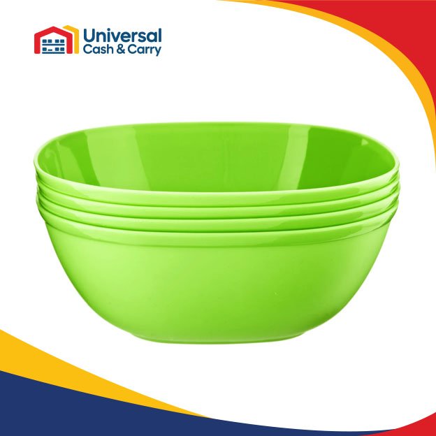H+ 4pk 15.8cm Plastic Bowls – Mixed Colours - Image 2