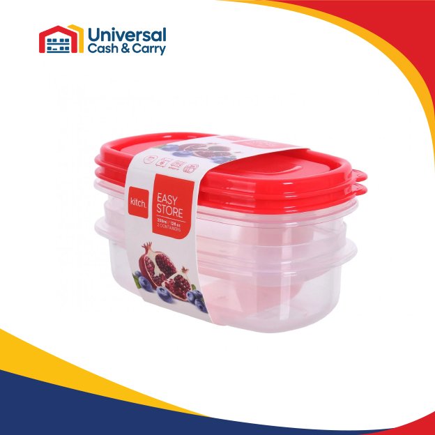 Kitch – 2pk EasyStore Rectangular Containers 350ml - Image 2