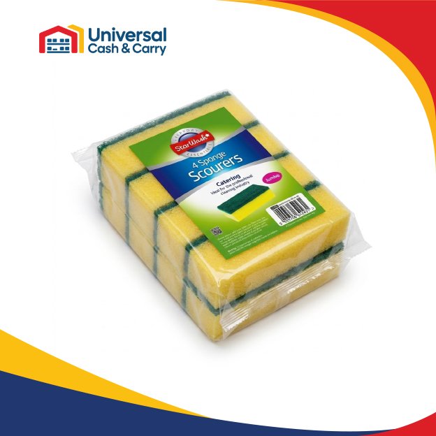 SW Catering Sponge Scourer Block Shape 4pk - Image 2