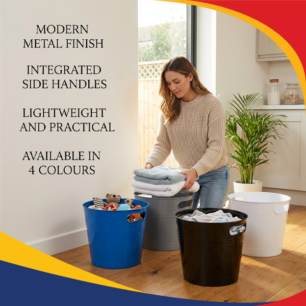 H+ Handy Plastic Bin 24.5 cm x 21 cm - Image 3