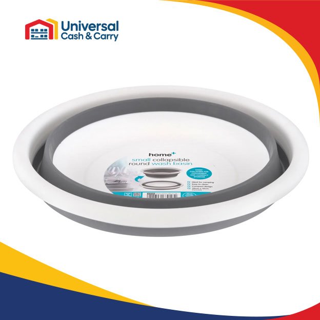 H+ Small Collapsible Round Wash Basin 32cm -GREY - Image 2