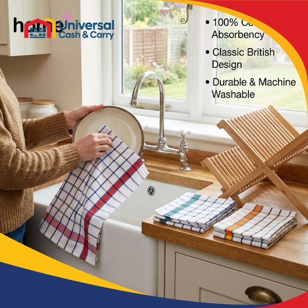 H+ 3pk Kitchen Tea Towels - Image 2