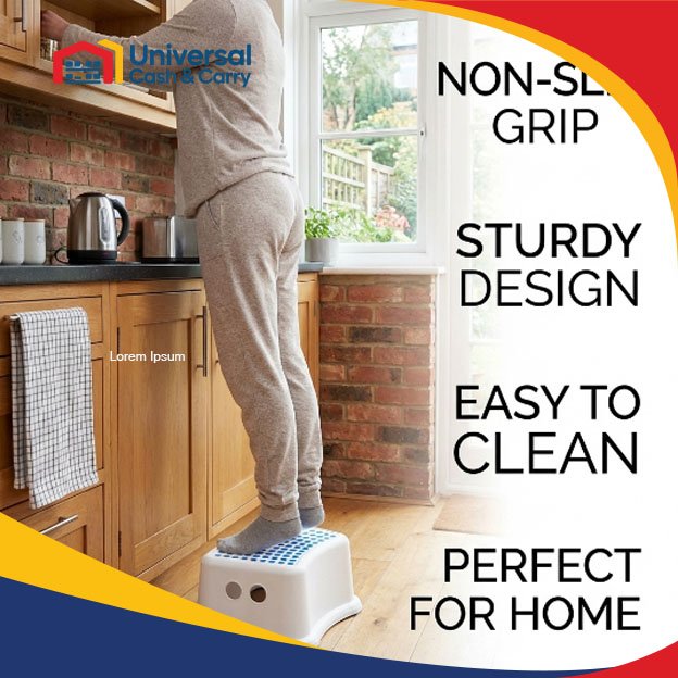 OSH – Non Slip Step Stool – Blue Dots - Image 2