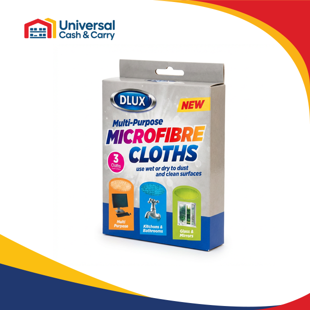 DL – 3pk Multi-purpose Mircofibre Cloths - Image 2