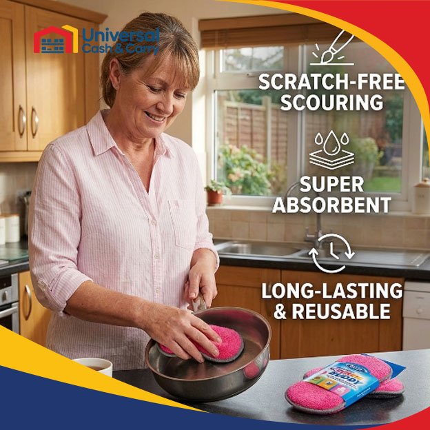 DL – 2 PK Microfibre Sponge Scourers - Image 2