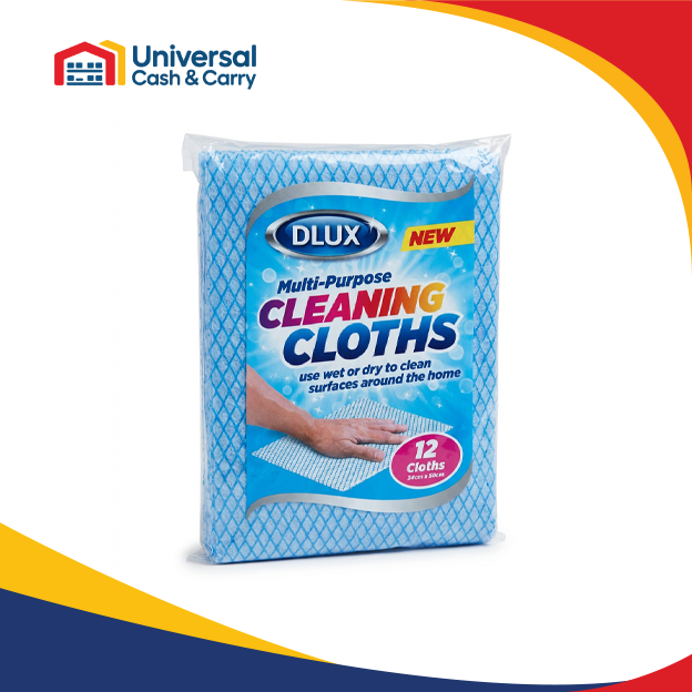 DL – 12pk Multi Purpose Cleaning Cloths 34cm x 58c
