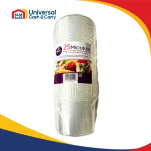 AS – 25pk Round Containers with Lids 550ml