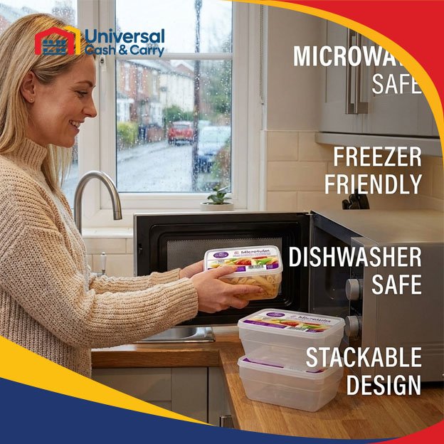 AS – 6pk x 500ml Microwave Disposable Containers - Image 2